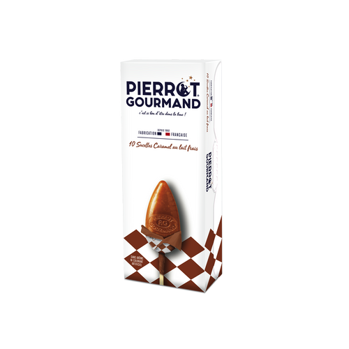 Box of 10 Pierrot Gourmand fresh-milk caramel lollipops - Pierrot Gourmand - 1