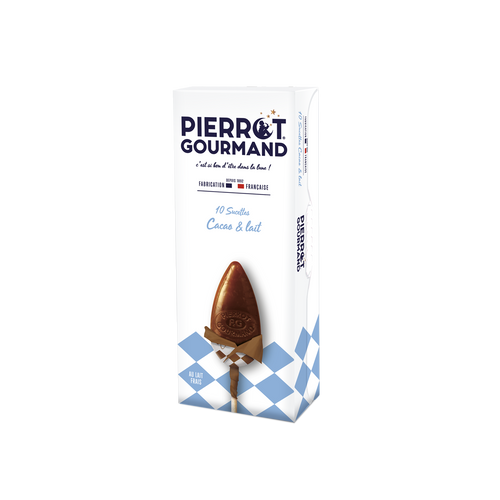 Etui 10 sucettes Cacao & lait - Pierrot Gourmand - 1